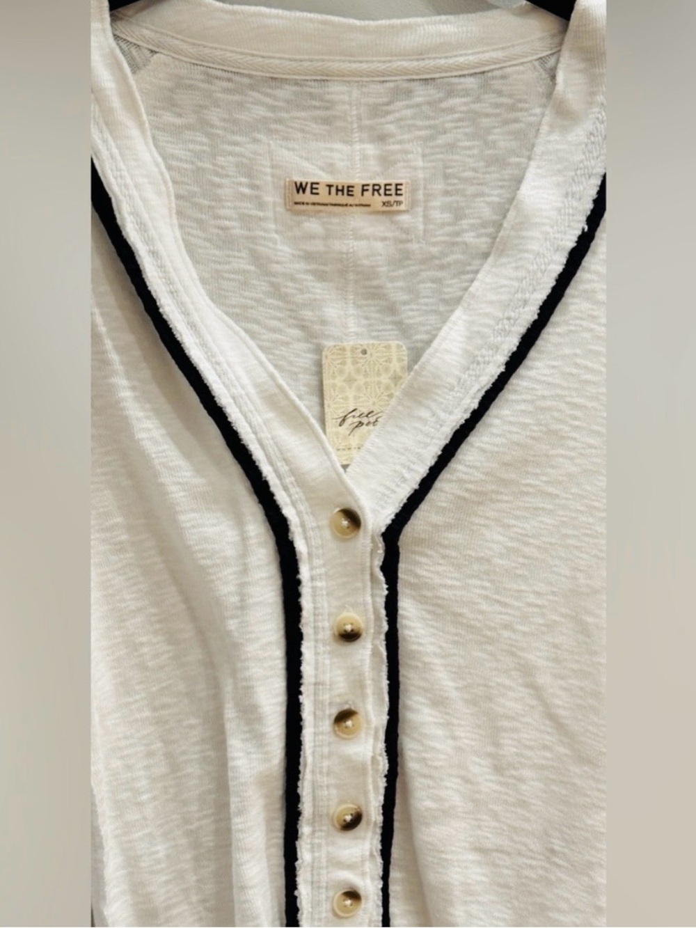 NWT Free People We The Free Black & White TIPTON CARDI, XS - Picture 8 of 12
